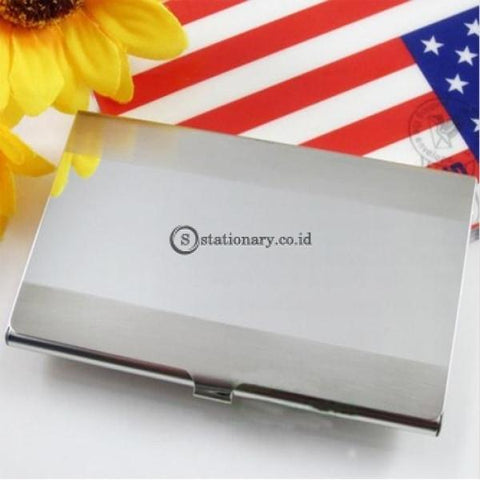 Tempat Kartu Nama Saku Stainless Steel Pixel Office Stationery Promosi