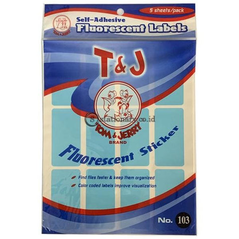 Tom & Jerry Self Adhesive Fluorescent Labels Stiker (32 x 64mm) No 103