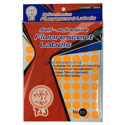 Tom & Jerry Self Adhesive Fluorescent Labels Stiker Warna (diameter 17mm) No 115