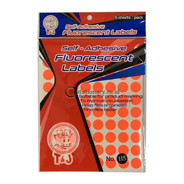 Tom & Jerry Self Adhesive Fluorescent Labels Stiker Warna (diameter 17mm) No 115