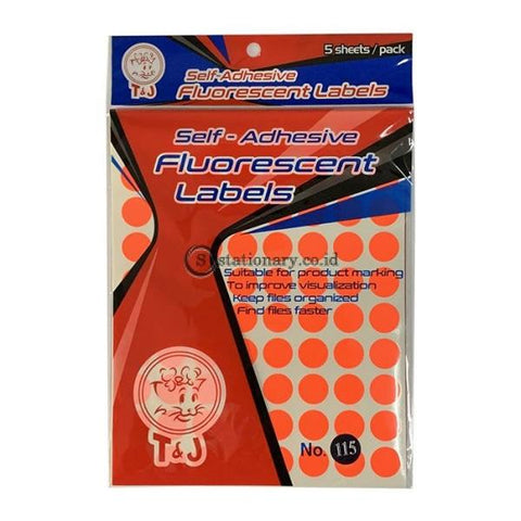 Tom & Jerry Self Adhesive Fluorescent Labels Stiker Warna (diameter 17mm) No 115