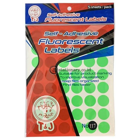 Tom & Jerry Self Adhesive Fluorescent Labels Stiker Warna Hijau No 117