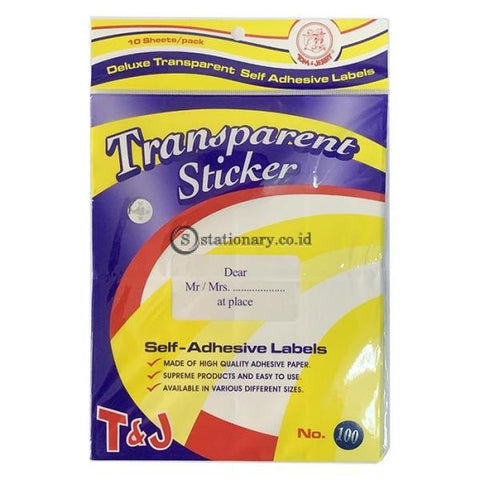 Tom & Jerry Self Adhesive Label Transparent Stiker No 100