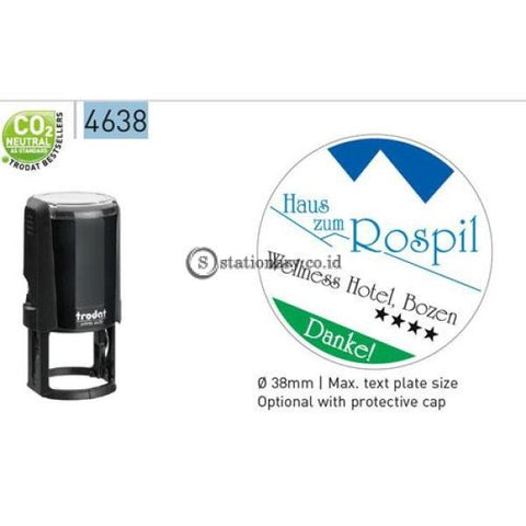 Trodat Stempel Print Typo KUSTOM TULISAN (Diameter 38mm) #4638