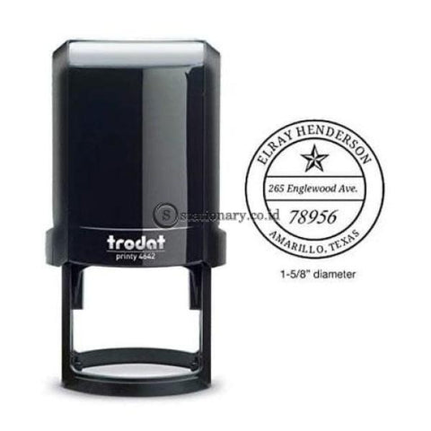 Trodat Stempel Print Typo KUSTOM TULISAN (Diameter 42mm) #4642