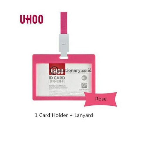 Uhoo Id Card Business Badge Holder Landscape 54 X 90Mm #6611 Office Stationery