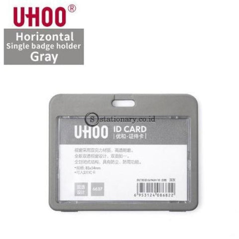 Uhoo Id Card Holder Double Sided Transparant Waterproof Landscape 85 X 54Mm #6637 Office Stationery