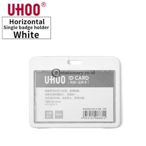 Uhoo Id Card Holder Double Sided Transparant Waterproof Landscape 85 X 54Mm #6637 Office Stationery