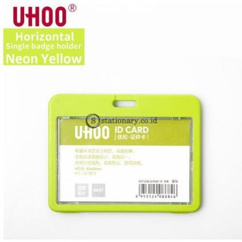Uhoo Id Card Holder Double Sided Transparant Waterproof Landscape 85 X 54Mm #6637 Office Stationery