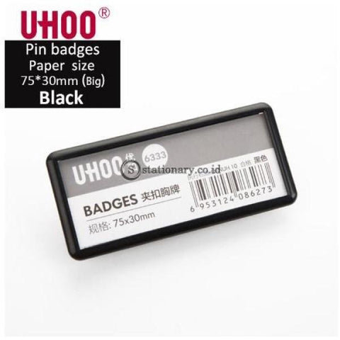 Uhoo Name Plate Pin Badges Clip 75X30Mm #6333 Office Stationery