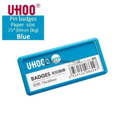 Uhoo Name Plate Pin Badges Clip 75X30Mm #6333 Office Stationery
