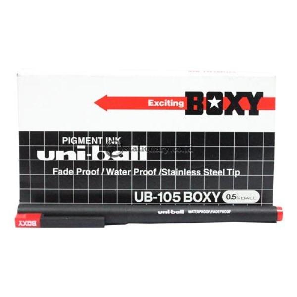 Uniball Boxy Ballpoint Pigment Ink Ub-105 0.5Mm Office Stationery