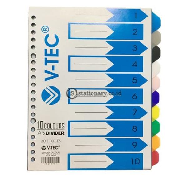 V-Tec Divider Pembatas File 10 Tab Warna A-10 Plastik A5 Office Stationery