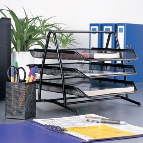 V-Tec Letter Tray 3 Susun Jaring Besi Office Stationery Promosi