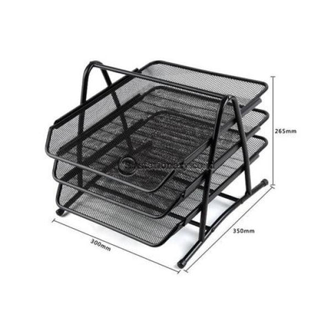 V-Tec Letter Tray 3 Susun Jaring Besi Office Stationery Promosi