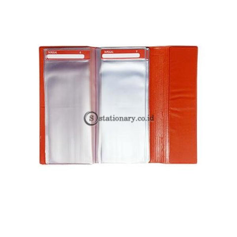 Yushinca Wallet Organizer Keeper Magnet Expanding File For Check Motif Fashion Merah #c-016 Office