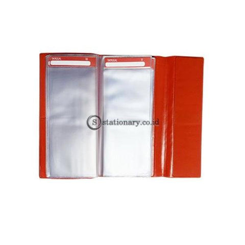 Yushinca Wallet Organizer Keeper Magnet Expanding File For Check Motif Fashion Merah Warna #c-016