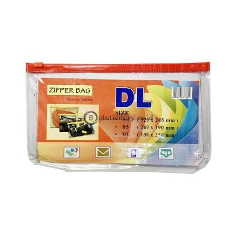 Yushinca Zipper Bag Clear Lipat Punggung Dl (130Mmx250Mm) #zb-402 Office Stationery