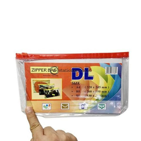 Yushinca Zipper Bag Clear Lipat Punggung Dl (130Mmx250Mm) #zb-402 Office Stationery