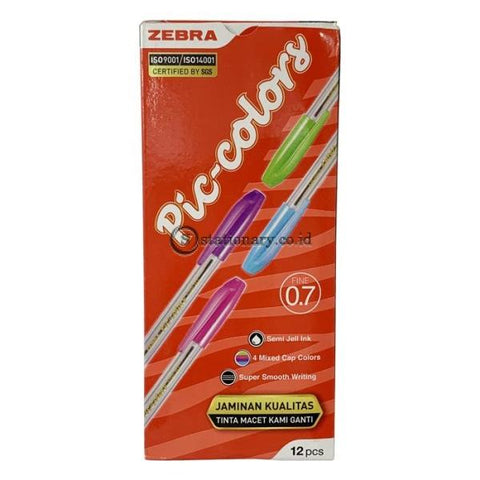 Zebra Ballpoint Piccolors Semi Gel 0.7 Hitam