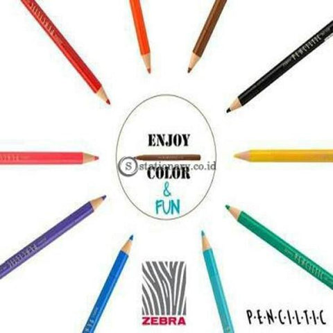 Zebra Ballpoint Warna Penciltic Fineliner 0.4Mm Black Office Stationery Promosi