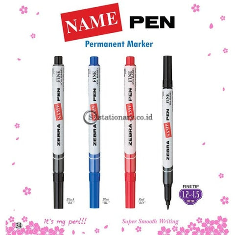 Zebra Name Pen Permanent Marker (Oil Base) Fine Tip 1.2-1.5mm