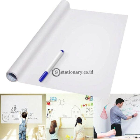 45 X 200Cm Pvc Back Sticky Waterproof Movable Kid Graffiti Writing Board White Roll Up Reusable