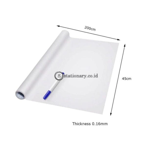 45 X 200Cm Pvc Back Sticky Waterproof Movable Kid Graffiti Writing Board White Roll Up Reusable