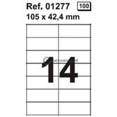 Apli Label White Paper 105 X 42 4Mm 1400 Unit #01277 Office Stationery