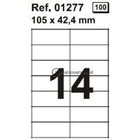 Apli Label White Paper 105 X 42 4Mm 1400 Unit #01277 Office Stationery