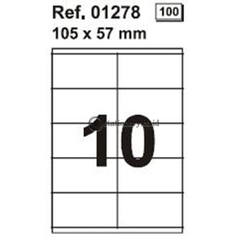 Apli Label White Paper 105 X 57Mm 1000 Unit #01278 Office Stationery