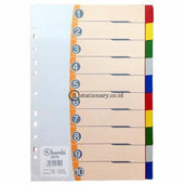 Bambi Index Divider Plastik Folio 10 Warna 2510 Office Stationery Promosi