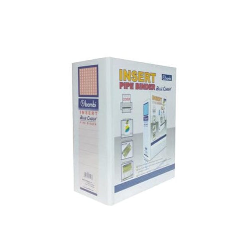 Bambi Insert Pipe Binder 2 Hole Mica With Full Spine 4 Colour Labels (100Mm) A4 #1170M Office