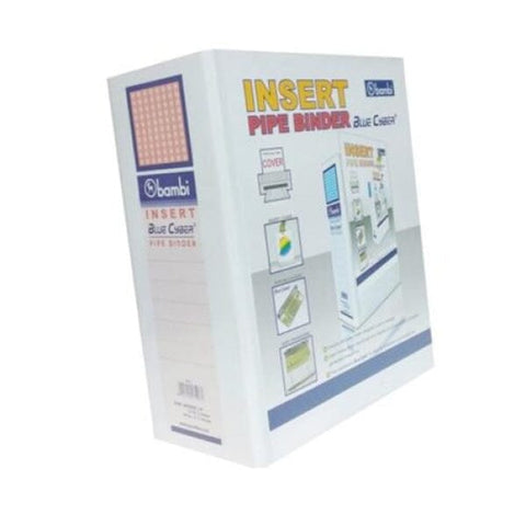 Bambi Insert Pipe Binder 2 Hole Mica With Full Spine 4 Colour Labels (100Mm) A4 #1170M Office