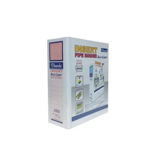 Bambi Insert Pipe Binder 2 Hole Mica With Full Spine 4 Colour Labels (80Mm) #1178M Office Stationery
