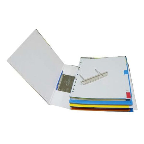 Bambi Insert Pipe Binder 2 Hole Mica With Full Spine 4 Colour Labels (80Mm) A4 #1178M Office