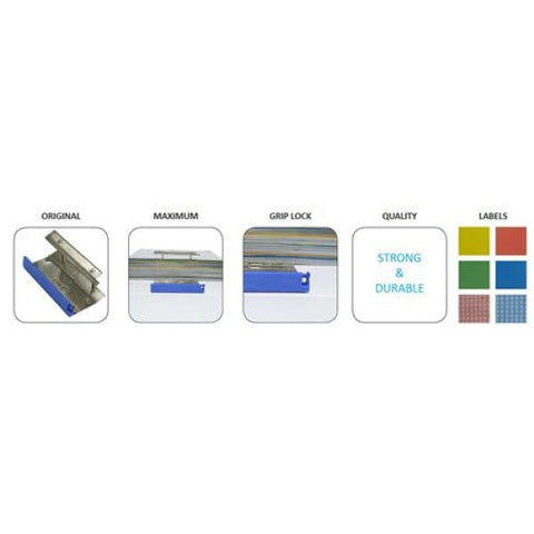 Bambi Pipe Binder 2 Hole With Full Spine 4 Colour Labels (80Mm) A4 #1178 Office Stationery