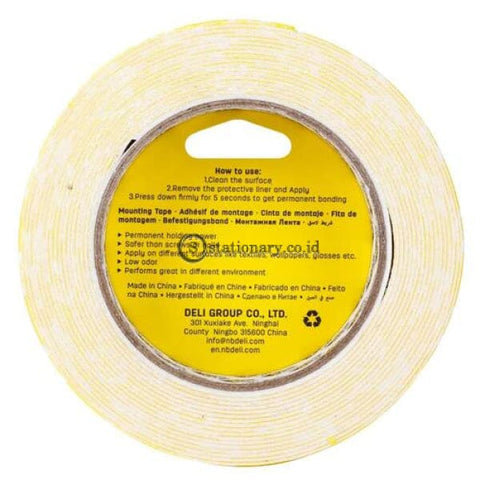 Deli Mounting Tape Foam 25.4Mmx5M Ea35113 Office Stationery