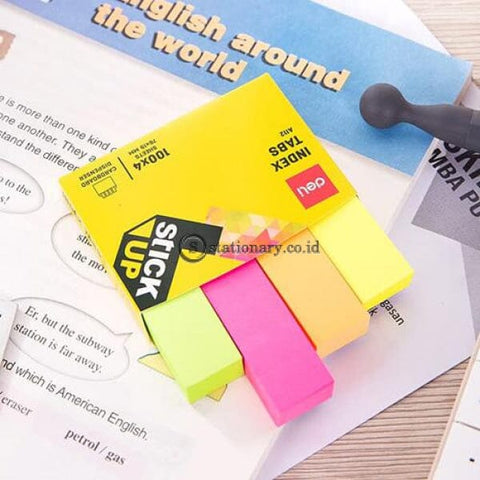 Deli Post It Memo Index Kertas Page Tabs 76X19Mm (4 Colourx100Sheet) Ea11202 Office Stationery
