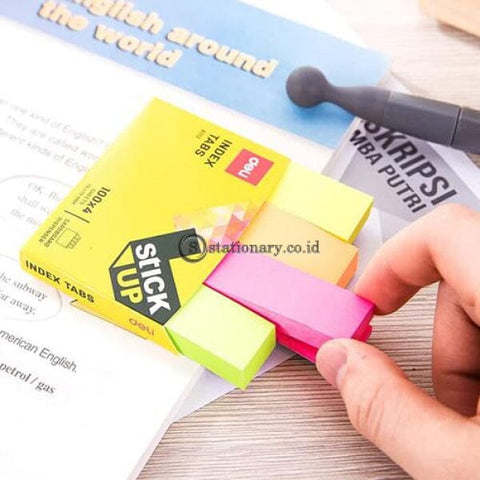 Deli Post It Memo Index Kertas Page Tabs 76X19Mm (4 Colourx100Sheet) Ea11202 Office Stationery