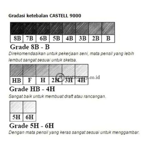 Faber Castell Pensil Kayu 9000 2B Office Stationery