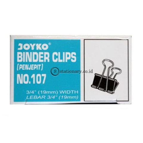 Joyko Binder Clip 3/4 Inch (19Mm) No 107 Office Stationery