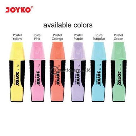 Joyko Highlighter Grip Pastel Color Yellow Hl-6 Office Stationery Lain -