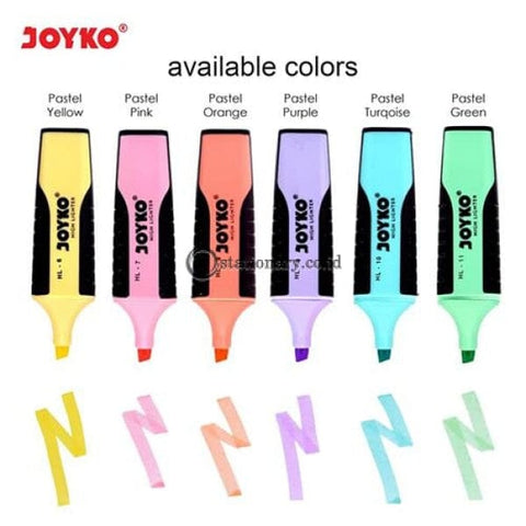 Joyko Highlighter Grip Pastel Color Yellow Hl-6 Office Stationery Lain -