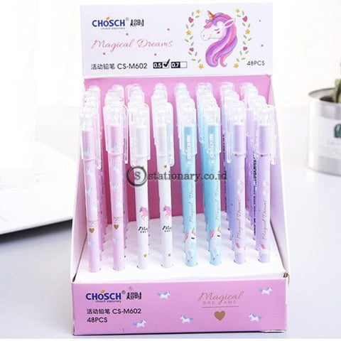 (Preorder) 0.5/0.7Mm Unicorn Mechanical Pencil Kawaii Simple Automatic For Girls Boys Writing Gift