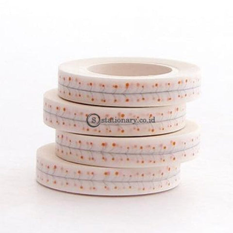 (Preorder) 0.7Cm*10M Narrow Leaves Thin Border Washi Tape Diy Decoration Scrapbooking Planner