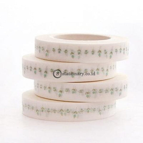 (Preorder) 0.7Cm*10M Narrow Leaves Thin Border Washi Tape Diy Decoration Scrapbooking Planner