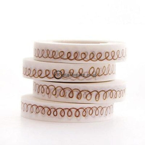 (Preorder) 0.7Cm*10M Narrow Leaves Thin Border Washi Tape Diy Decoration Scrapbooking Planner