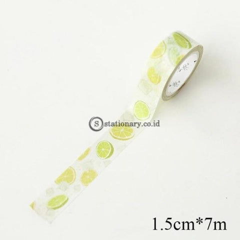 (Preorder) 1.5Cm * 7M Cute Kawaii Fruit Masking Washi Tape Diy Decorative Adhesive For Scrapbooking