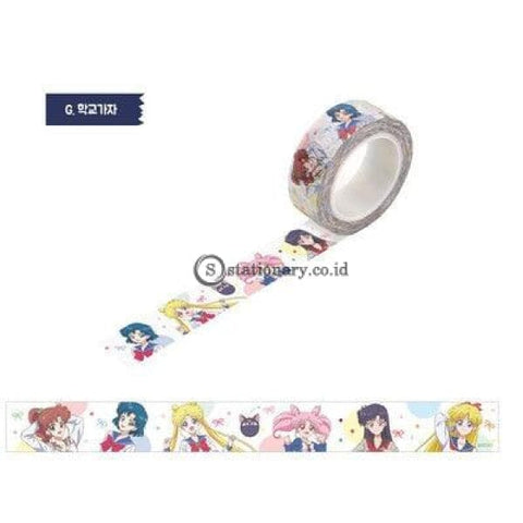 (Preorder) 1.5Cm Cartoon Sailor Moon Girl Cat Washi Paper Tape Adhesive Diy Scrapbooking Sticker